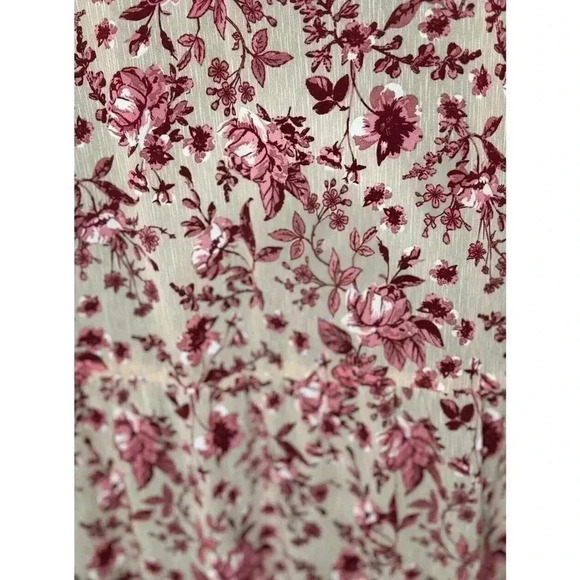 Esmara Kleid Damen Chiffon Spring Dress Size 14 New Floral Pattern Red - Picture 3 of 6